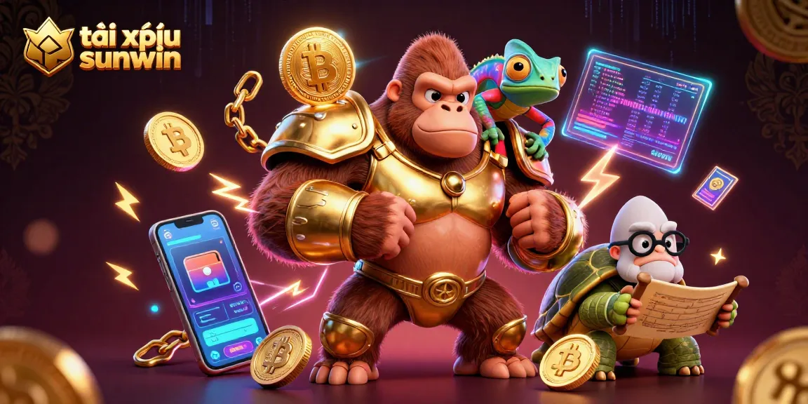 Experience the thrill of tài xỉu sunwin with dynamic 3D characters and vibrant casino elements.