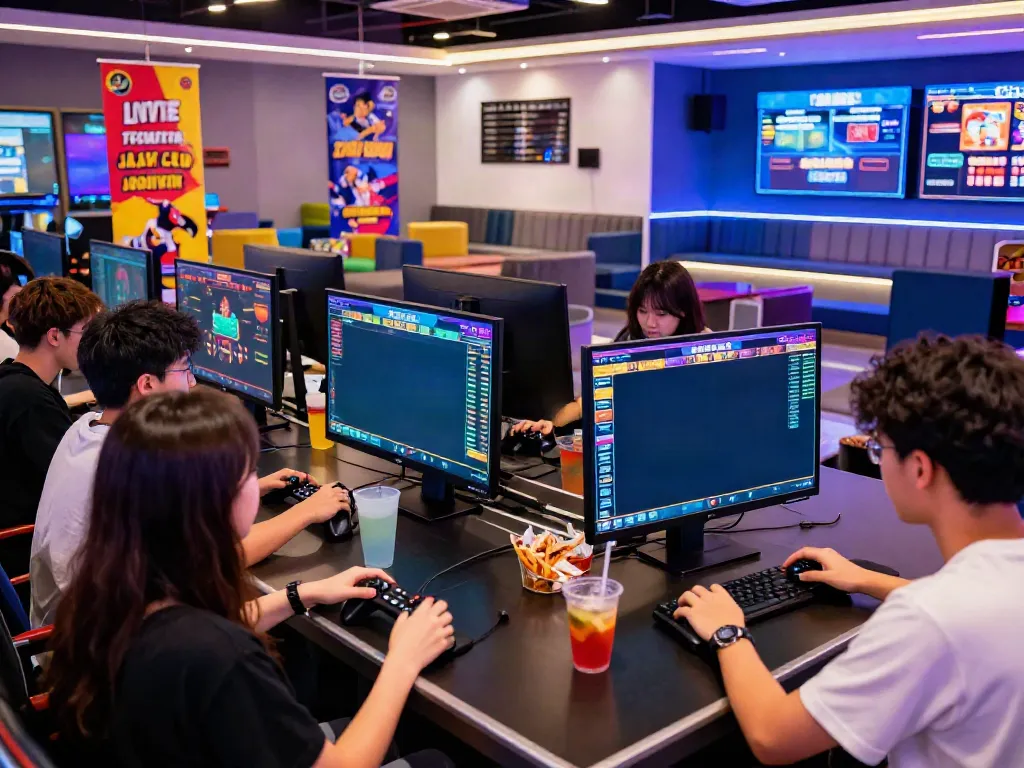 Exciting GEM88 gaming scene with friends enjoying live casino games and promotions.