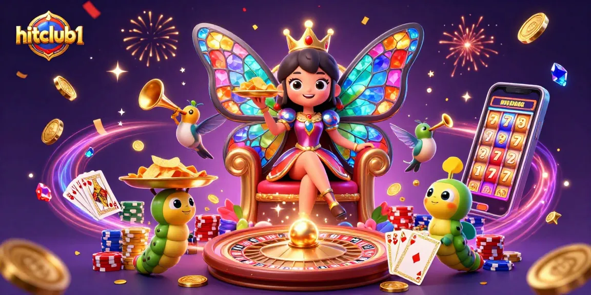 Experience thrilling gaming at hitclub1 with colorful casino elements overflowing with excitement.