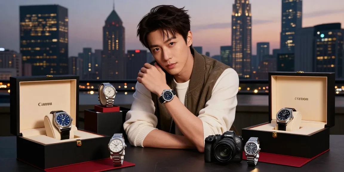 Elegant display of super clone watches in stylish urban setting, showcasing luxury and craftsmanship.