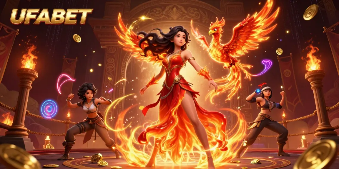 Engage in thrilling gaming moments with UFABET's vibrant 3D fantasy scene, showcasing dynamic casino action.