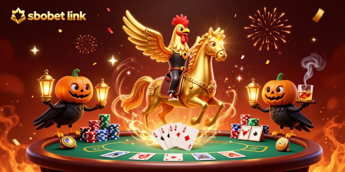 Experience thrilling baccarat action with sbobet link, featuring unique characters and vibrant casino elements.