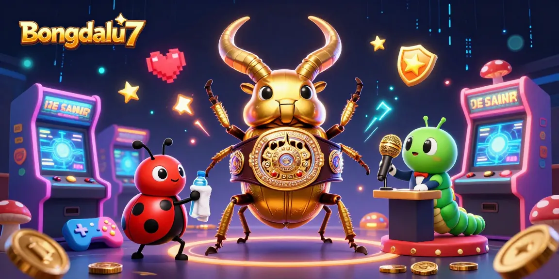 Bongdalu7 showcases a vibrant 3D casino scene with dynamic gaming elements and characters in action.